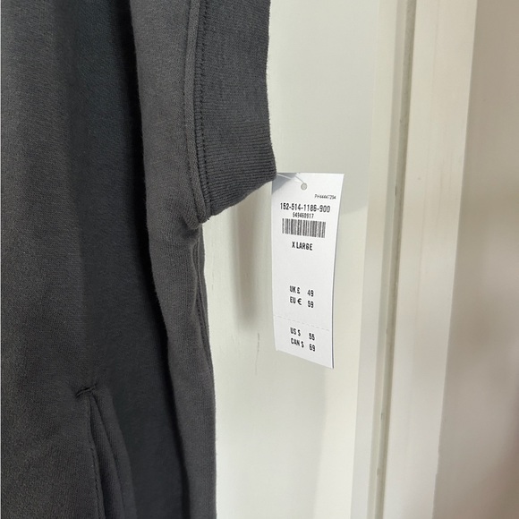 Abercrombie & Fitch Oversized Sweatshirt Half-Zip Tunic Vest Gray Size XL - Picture 6 of 8